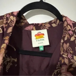 Farm Rio Burgundy Bella Knotted Neckline Size XS thumbnail 5
