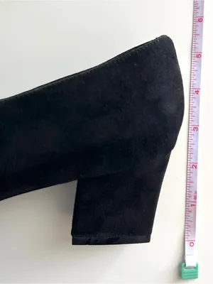 Karen Scott Riley Black Suede Leather Square Toe Block Heel Pumps Size 10M thumbnail 9