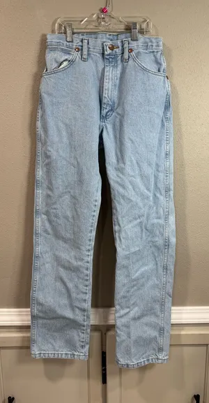 Wrangler Light Wash Slim Boot thumbnail 1