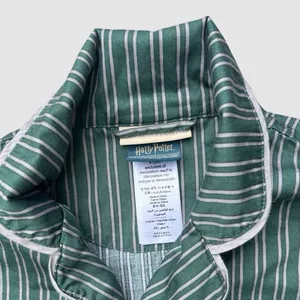 Slytherin Pajama Set Harry Potter x Pottery Barn Teen Size XS Green Button Down thumbnail 2
