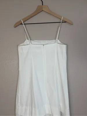 Mon Renn Agua Anglaise White Eyelet Lace Maxi Dress size Small $219 thumbnail 10