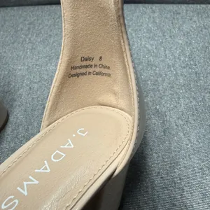 Block Heel Ankle Strap Sandals Nude J. Adams 8‎ thumbnail 4