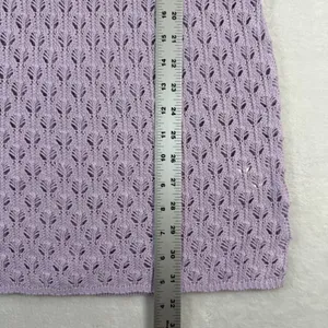 For Love &‎ Lemons Purple One Shoulder Pointelle Knit Mini Dress Small NWT thumbnail 6