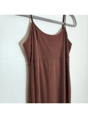 Wild Fable Womens Chocolate Brown Sleeveless Bodycon Midi Dress Size XS thumbnail 4