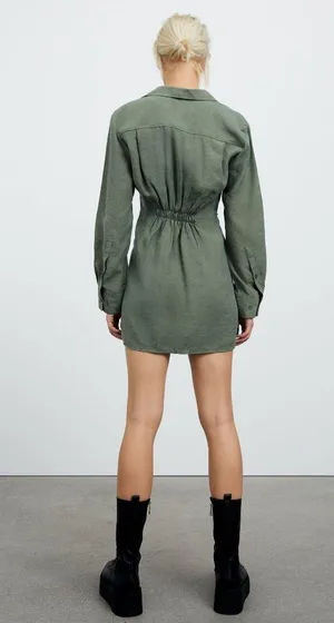 ZARA WRAP DRESS WITH POCKET thumbnail 6