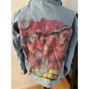 Jean jacket with print of the back size medium thumbnail 2