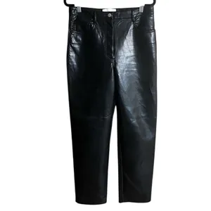 Aritzia‎ Wilfred The Melina Pant Black Vegan Leather Pants Size 8 thumbnail 2