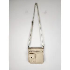 Brighton Cream Leather Crossbody with Front Pocket thumbnail 10