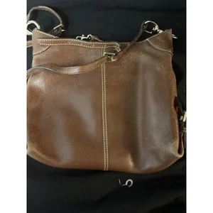 Vintage Dooney & Bourke Crossbody Purse Brown Adjustable Multiple Pockets thumbnail 6
