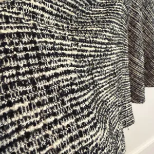 Potter's Pot Small Sleeveless Zipper Front Black White Tweed Knit Dress Workwear thumbnail 2