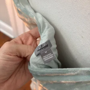Aerie Mint Green Crushed Velvet Tank with Ruffle Hem Size Medium Fairy Cottage thumbnail 5