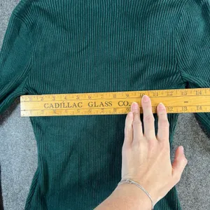 Abercrombie & Fitch Green Ribbed Long‎ Sleeve V-Neck Bodysuit Large thumbnail 5