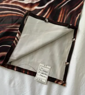 Vintage Y2K Brown Techno Wave Strappy Dress Coverup Size Medium thumbnail 3