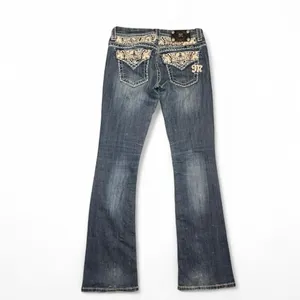 Miss Me blue bootcut embellished low rise jeans JE8032BL Size 26 thumbnail 2