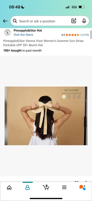 Beach hat Yellow thumbnail 3