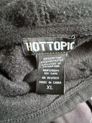 Hot Topic Black Hoodie Label Detail thumbnail 3