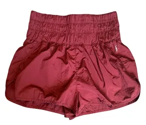 Free People FP Movement The Way Home Shorts Jasper Burgundy High Rise Running thumbnail 1