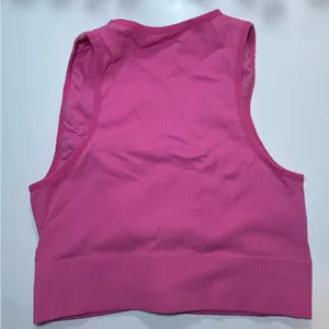 Garage Hot Pink Ribbed Tank Top thumbnail 3