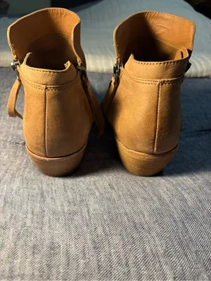 Sam Edelman Cognac Suede Ankle Boot with Side Zip thumbnail 6