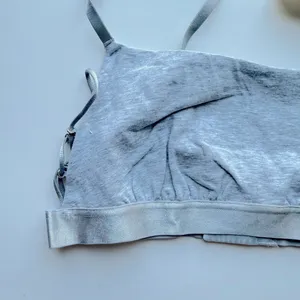 NWT Aerie Real Good Strappy Side Lace Up Bralette Bra Gray Size Medium M NEW thumbnail 2