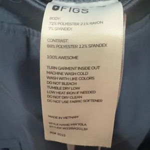 FIGS Technical Collection Women's Kade Scrub Pants Size‎ L Navy Blue Drawstring thumbnail 9