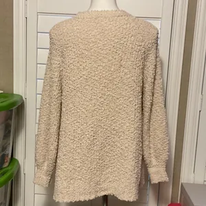 Cozy Cream V-Neck Sweater thumbnail 4