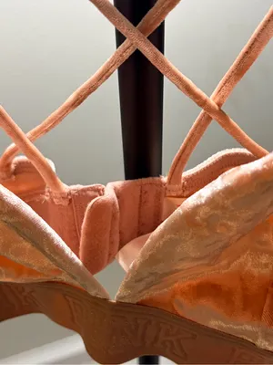 Velvet Strappy Bralette - Rose Gold thumbnail 6