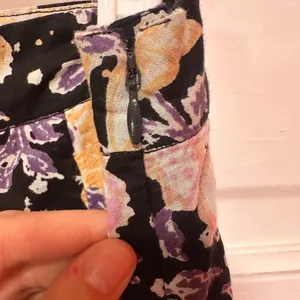 Free People End of the Island Floral Cotton Skirt Black Motif Size 10 thumbnail 9