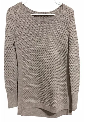 Athleta Honeycomb Tunic Sweater‎ Wool Blend Beige Women's Size Small thumbnail 1