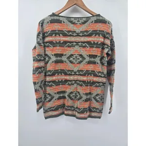Denim & Supply Ralph Lauren Sweater Womens S Southwestern Aztec Orange EUC thumbnail 3