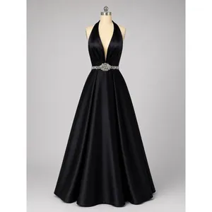 NWT Sherri Hill 51588 Black Halter Ball Gown Beaded Waist Dress Size 4 $598 thumbnail 3