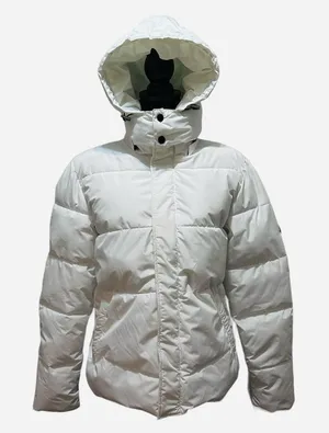 Zyia Active White Aspen Puffer Jacket Women’s Medium with‎ Removable Hood thumbnail 1