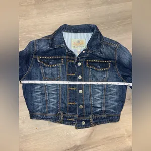 Studded Cropped Denim Jacket | American Rag Cie | Size M thumbnail 11