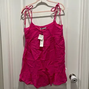 Zara Mini Linen Babydoll Dress Size Medium thumbnail 5