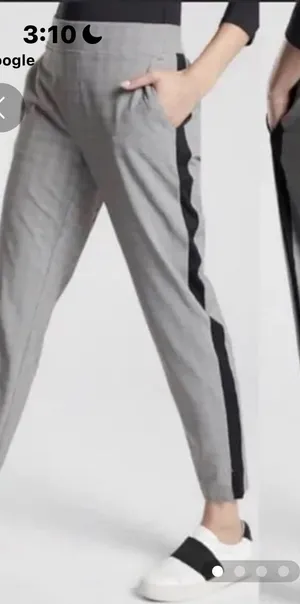 Athleta Brooklyn Grey Plaid Ankle‎ Pants with Black Side Stripe 2 thumbnail 1