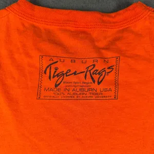 Vtg Auburn Tigers Football T Shirt Medium Russell Athletic Orange NCAA Short Slv thumbnail 11