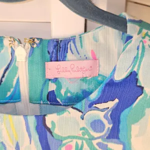 Lilly Pulitzer Womens Aquatic Garden Sleeveless‎ Shift Dress XS thumbnail 3