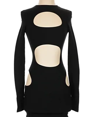 Edikted Elina Cut-Out Mini Dress Black XS Bodycon Sexy Party thumbnail 4