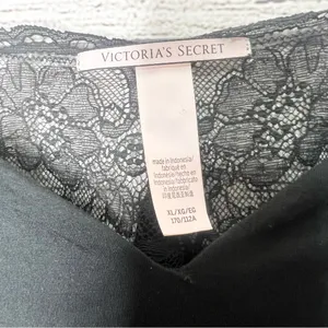 Victoria’s Secret Black Lace Trim Modal Cropped Cami Size XL thumbnail 8