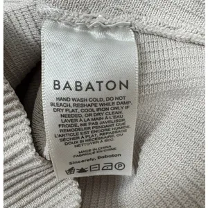 Babaton Ribbed Knit Muscle‎ Tank Top Beige Crew Neck Sleeveless XS thumbnail 4