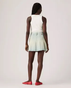 Levi’s Denim Jean On Blast Light Wash Pleated Mini Skirt thumbnail 3