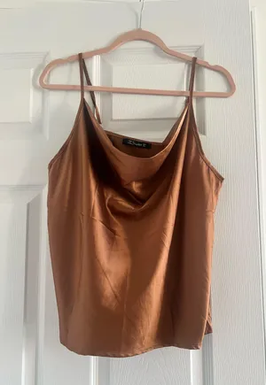 Cowl Neck Top Brown Size XL thumbnail 1