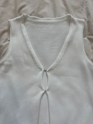 Amazon Knitted Button V Neck Vest Top thumbnail 2