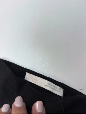 Zara Modal Cotton Blend Black Sleeveless Tank Top NWT Size M thumbnail 4