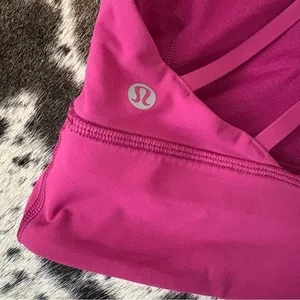 LULULEMON‎ x SOULCYCLE Free to Be Serene Bra Longline In Ripened Raspberry Sz 4 thumbnail 5