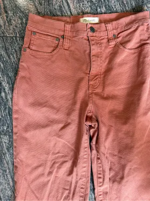 Madewell Women's High-Rise Straight Jeans - Terra Cotta size 28 thumbnail 2