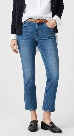 Madewell Mid-Rise Kick Out Jeans‎ Women's Size 32 Blue Denim Bootcut Stretch thumbnail 1