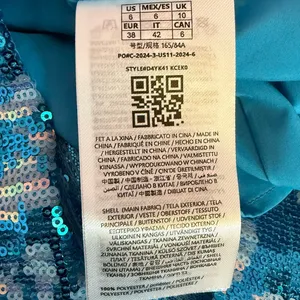 GUESS Women's Sequin Embellished Sleeveless Bodycon Dress Winter Blue Multi Sz 6 thumbnail 8