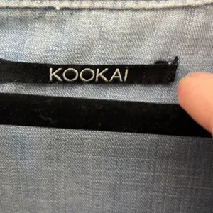 Kookai Chambray Patchwork Button Up Top Medium thumbnail 3
