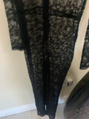 Lace Catsuit Black Size M thumbnail 4